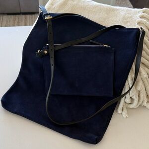Burberry 2016 Vintage Navy Blue Suede Women's Bag never used - authentic
